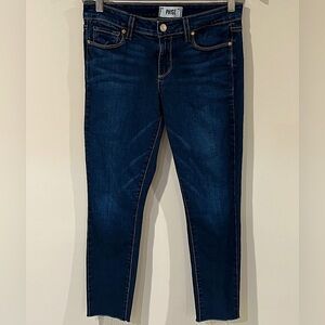Women’s Size 28 PAIGE Denim LA Verdugo Ultra Skinny Dark Wash Cropped Jeans EUC